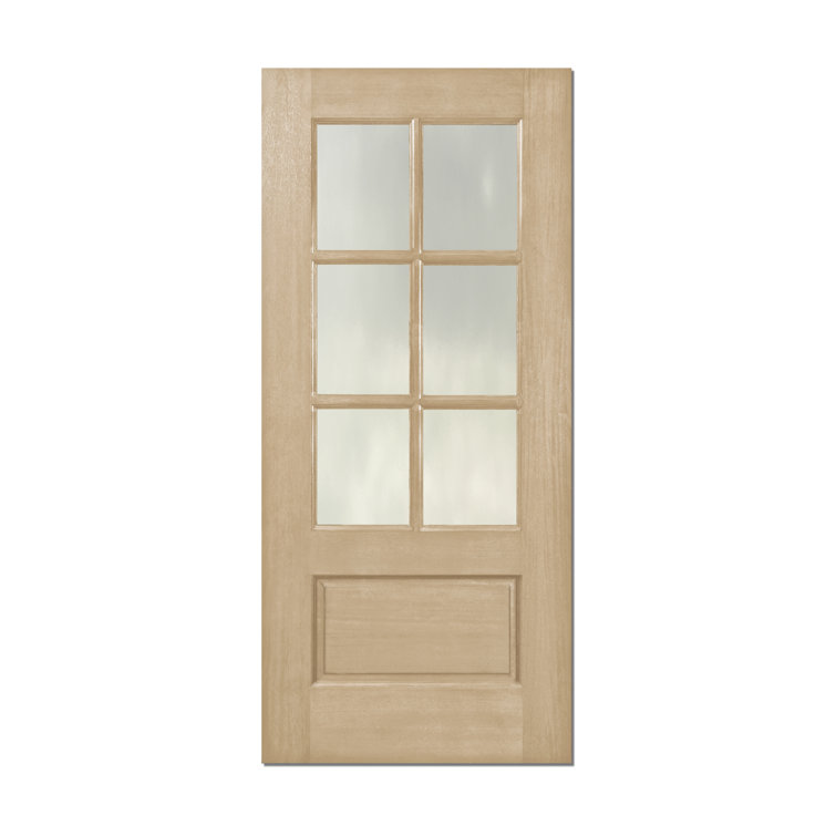 Knockety Slab 6 Lite Tdl Wood Door Unfinished 36" X 80" Wayfair Canada